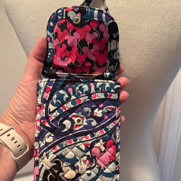 Vera Bradley Disney Mickey Mouse Cellphone Crossbody with Quilted Floral Design - Picture 4 of 4